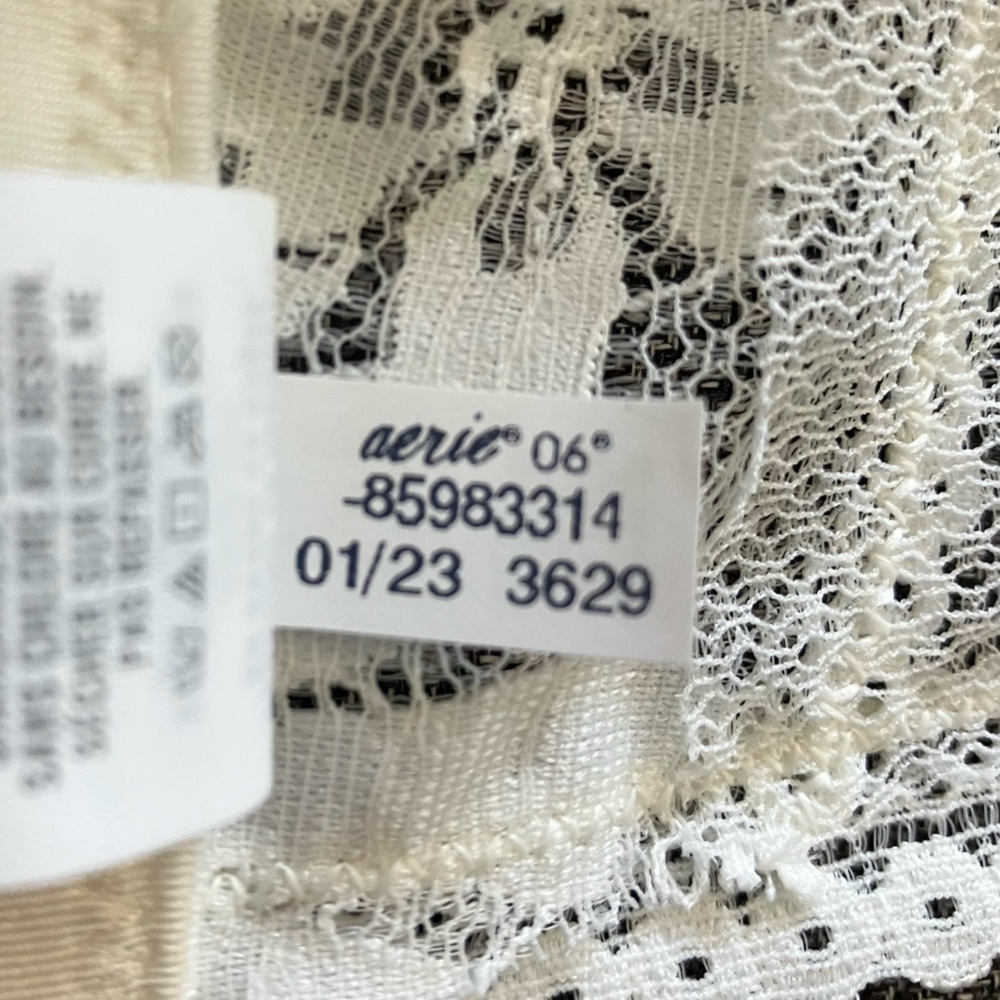 ✨4.99 SHIP✨ NWT Aerie Hibiscus Lace Padded Longline Bralette Floral Bra M - Picture 10 of 10